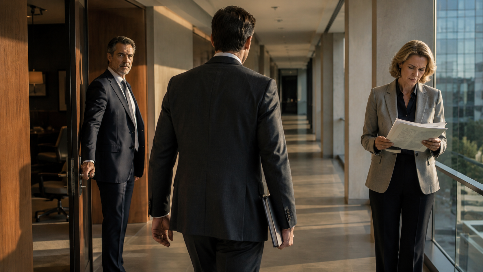Business decision makers separating approval authority from credible blocking authority outside a boardroom