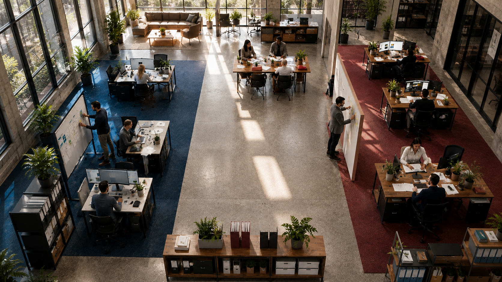 RevOps vs Sales Ops illustrated by separate sales and cross-functional operating zones in one revenue workspace